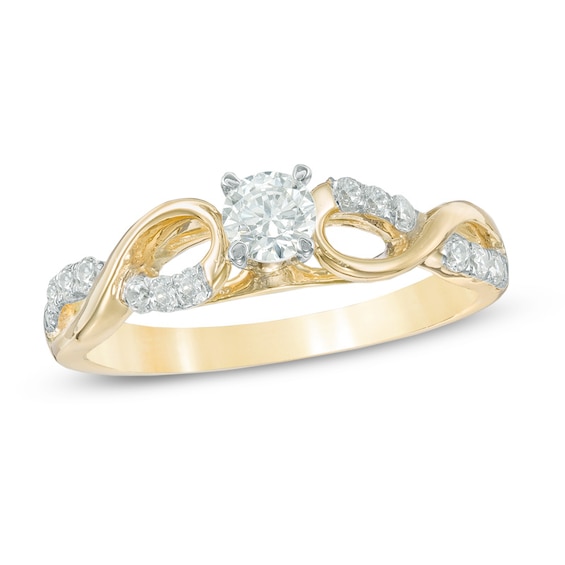 0.45 CT. T.W. Diamond Loop Ring in 10K Gold