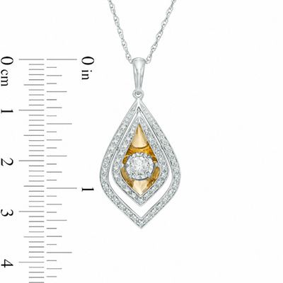 Unstoppable Love™ 0.50 CT. T.W. Diamond Double Pendulum Pendant in 10K Two-Tone Gold