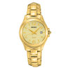 Thumbnail Image 0 of Ladies' Seiko Solar Gold-Tone Watch with Champagne Dial (Model: SUT236)