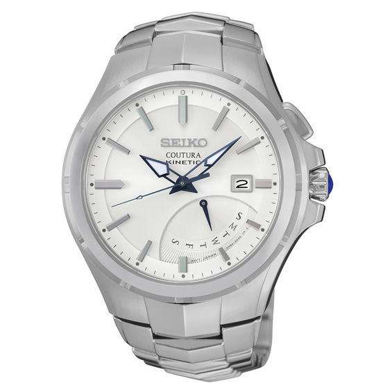 Men's Seiko Coutura Kinetic Watch with Silver-Tone Dial (Model: SRN063)