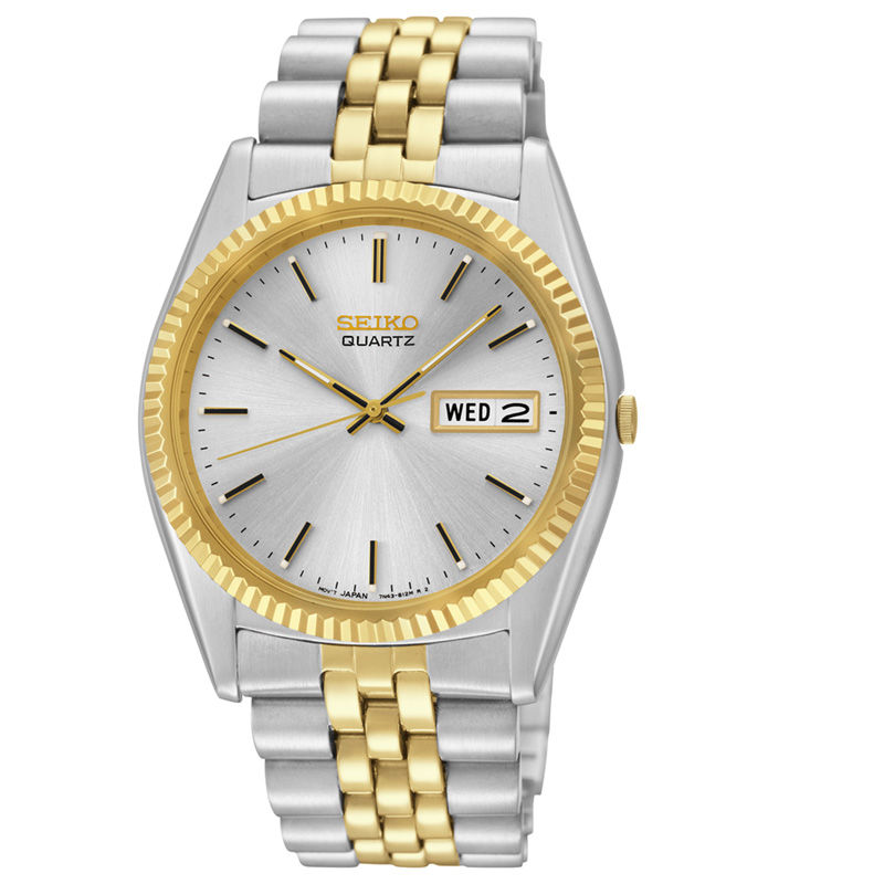 Seiko white deals gold watch