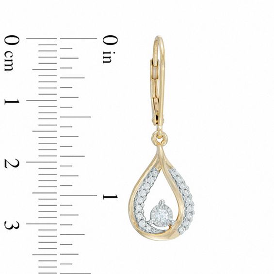 0.33 CT. T.W. Diamond Teardrop Earrings in 10K Gold