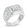 Thumbnail Image 1 of Men's 0.95 CT. T.W. Diamond Ring in 10K White Gold