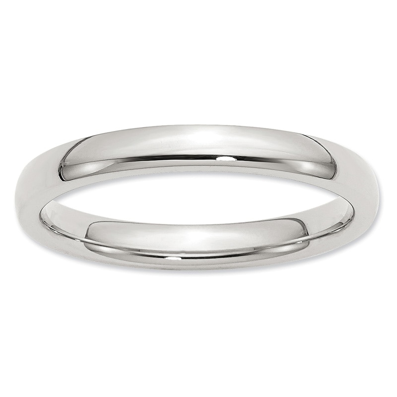 Ladies' 3.0mm Comfort-Fit Wedding Band in Sterling Silver | Peoples  Jewellers