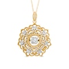 Thumbnail Image 1 of Unstoppable Love™ 0.33 CT. T.W. Diamond Flower-Shaped Vintage Pendant in 10K Gold