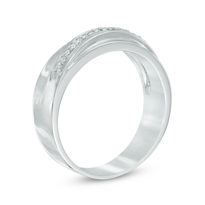 Men's CT. T.W. Diamond Wedding Band in Sterling Silver|Peoples Jewellers