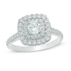 Thumbnail Image 0 of 1.00 CT. T.W. Diamond Double Square Frame Engagement Ring in 14K White Gold