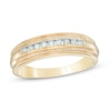 Men's 0.23 CT. T.W. Diamond Wedding Band in 10K Gold