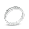 Men's 0.23 CT. T.W. Diamond Wedding Band in Sterling Silver