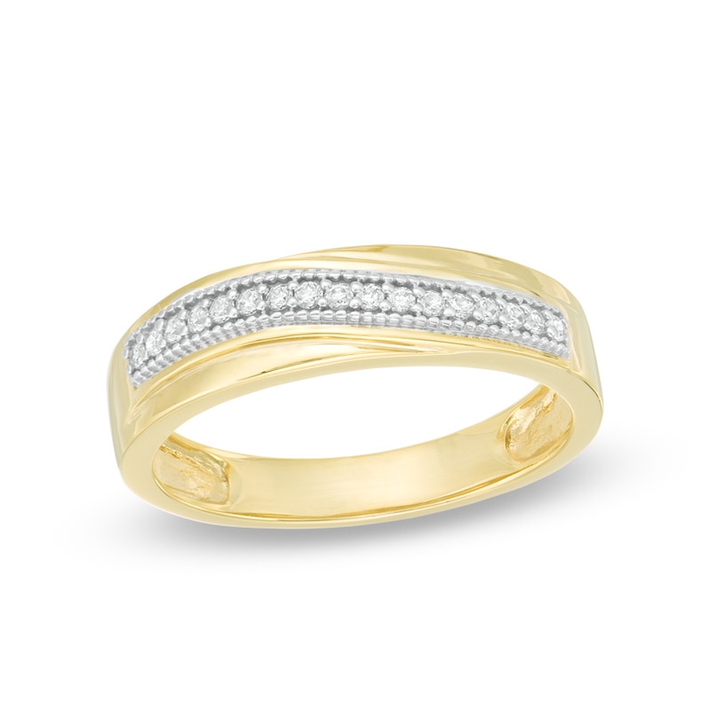 Men's 0.15 CT. T.W. Diamond Wedding Band in 10K Gold|Peoples Jewellers