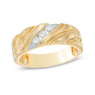 Men's CT. T.W. Diamond Wedding Band in 10K Gold