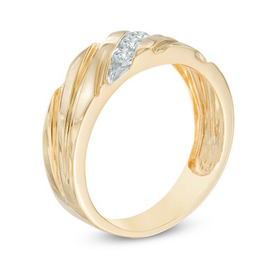 Men's CT. T.W. Diamond Wedding Band in 10K Gold