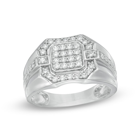 Men's 0.70 CT. T.W. Diamond Ring in 10K White Gold