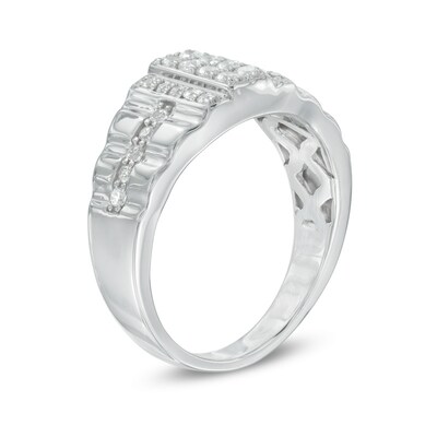 Men's 0.45 CT. T.W. Diamond Ring in 10K White Gold