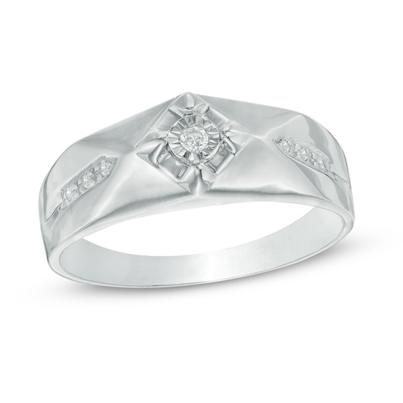 Men's Diamond Accent Ring in Sterling Silver | Peoples Jewellers