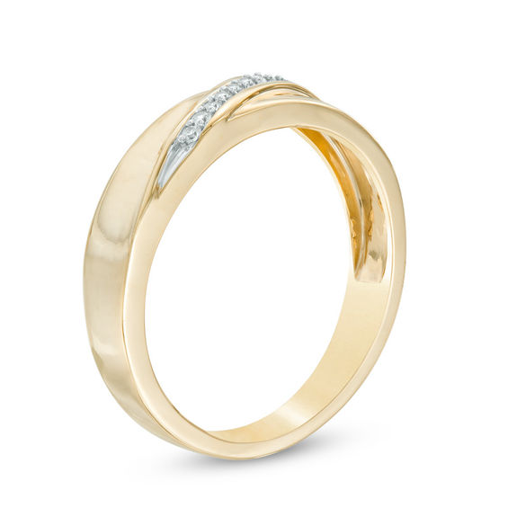 Men's Diamond Accent Wedding Band in 10K Gold