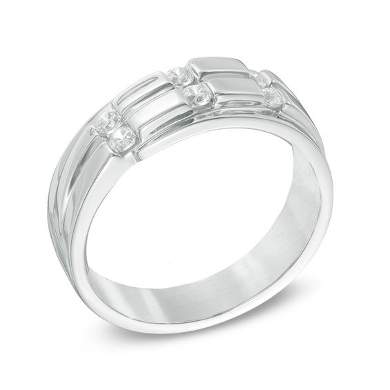 Men's 0.30 CT. T.W. Diamond Ring in 10K White Gold