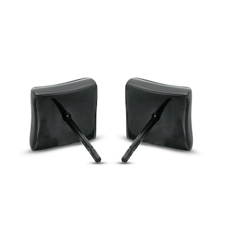 Men's 0.25 CT. T.W. Black Diamond Stud Earrings in Stainless Steel with Black IP