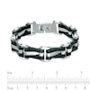 Thumbnail Image 1 of Men's Wavy Link Bracelet in Stainless Steel and Black IP - 8.5"