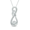 Diamond Accent Infinity Pendant in Sterling Silver