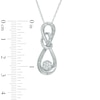 Diamond Accent Infinity Pendant in Sterling Silver