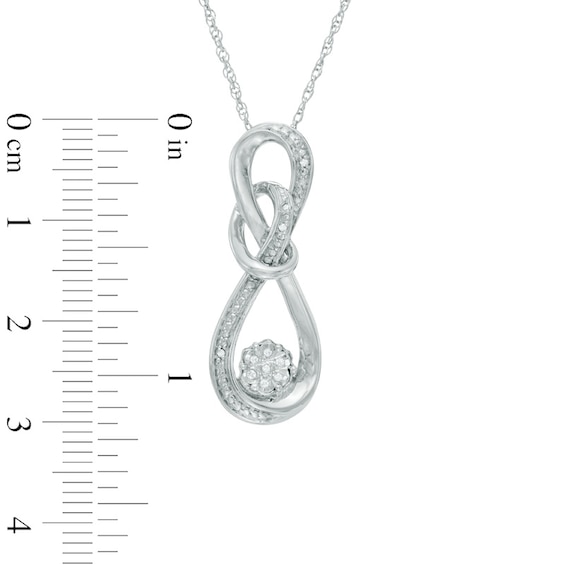 Diamond Accent Infinity Pendant in Sterling Silver