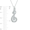 Diamond Accent Cascading Curlique Pendant in Sterling Silver