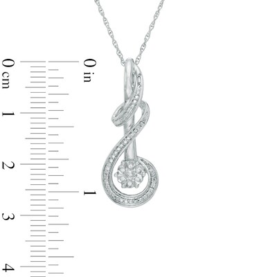 Diamond Accent Cascading Curlique Pendant in Sterling Silver