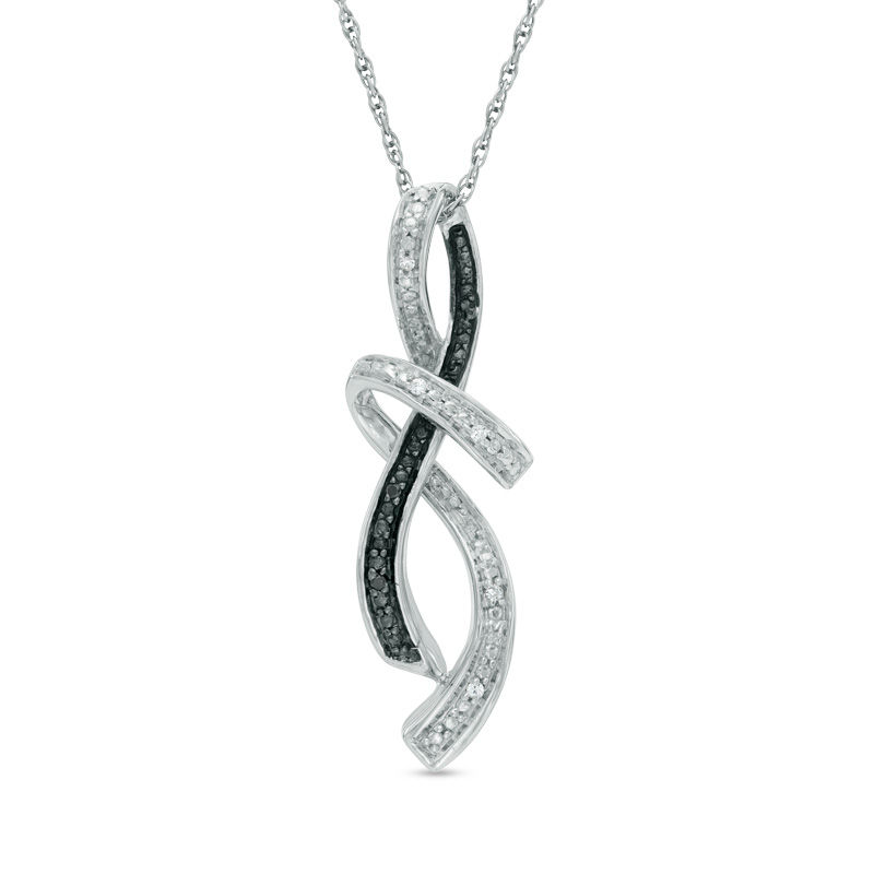 zales black diamond infinity necklace