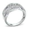 0.50 CT. T.W. Diamond Swirl Ring in 10K White Gold