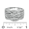 0.50 CT. T.W. Diamond Swirl Ring in 10K White Gold