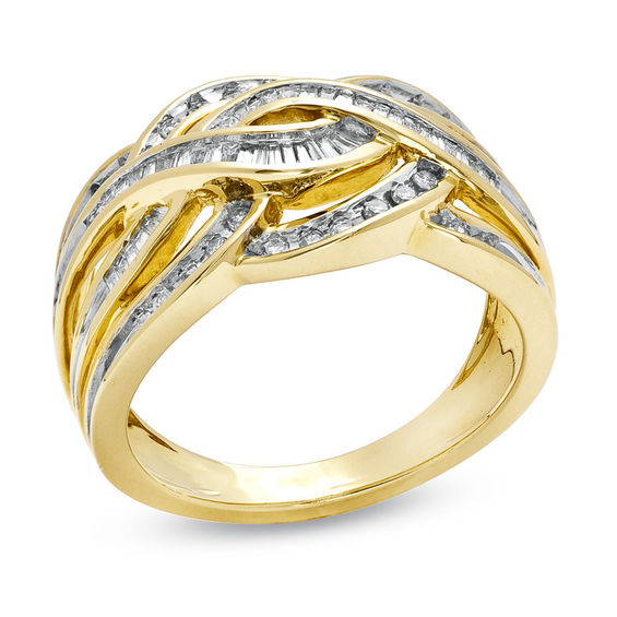 0.50 CT. T.W. Diamond Loose Braid Ring in 10K Gold