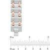 Thumbnail Image 1 of Men's 0.50 CT. T.W. Diamond Double Row ID Bracelet in Stainless Steel and Rose IP - 8.5"