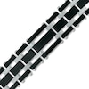 Thumbnail Image 3 of Men's 0.28 CT. T.W. Diamond Triple Row Link Bracelet in Stainless Steel and Black IP - 8.75&quot;