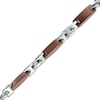 Thumbnail Image 2 of Men's Necklace and Bracelet Set in Stainless Steel and Brown IP - 24"