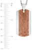 Thumbnail Image 1 of Men's Hammered Dog Tag Pendant and Bracelet Set in Stainless Steel with Brown IP - 24"