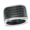 Thumbnail Image 0 of Men's 0.19 CT. T.W. Black Diamond Multi-Row Band in Stainless Steel with Black IP