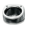 Thumbnail Image 2 of Men's 0.19 CT. T.W. Black Diamond Multi-Row Band in Stainless Steel with Black IP