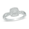 Thumbnail Image 0 of 0.20 CT. T.W. Composite Diamond Frame Promise Ring in 10K White Gold