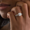 Thumbnail Image 2 of 0.20 CT. T.W. Composite Diamond Frame Promise Ring in 10K White Gold
