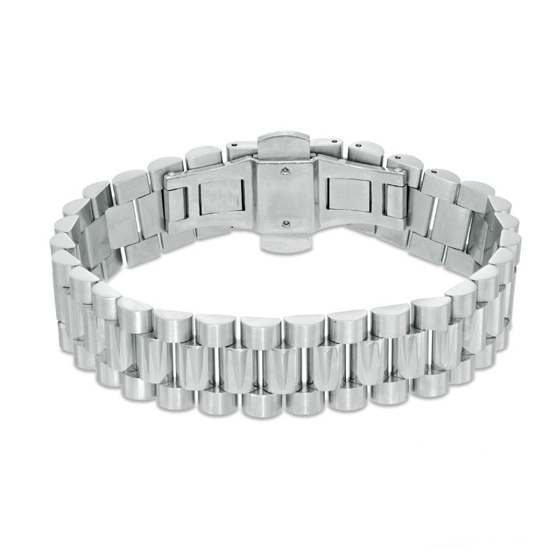 Men's Watch-Style Link Bracelet in Stainless Steel - 8.5"|Peoples Jewellers