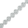 Thumbnail Image 1 of 0.50 CT. T.W. Diamond Cascading Four Stone Bracelet in Sterling Silver - 7.5&quot;