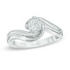 Celebration Ideal 0.75 CT. T.W. Certified Diamond Bypass Engagement Ring in 14K White Gold (I/I1)