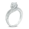 Celebration Ideal 0.75 CT. T.W. Certified Diamond Bypass Engagement Ring in 14K White Gold (I/I1)