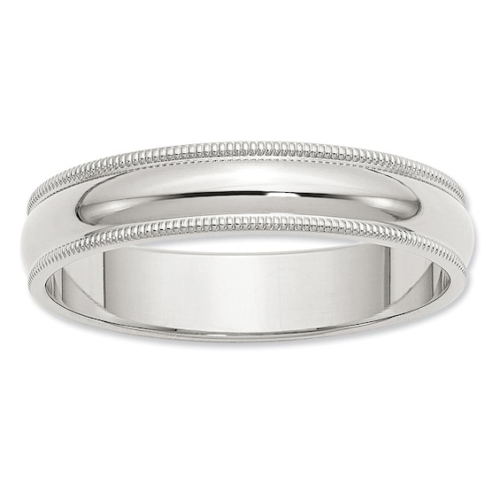 Men's 4.0mm Comfort-Fit Wedding Band in Sterling Silver