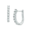 0.09 CT. T.W. Diamond Hoop Earrings in Sterling Silver