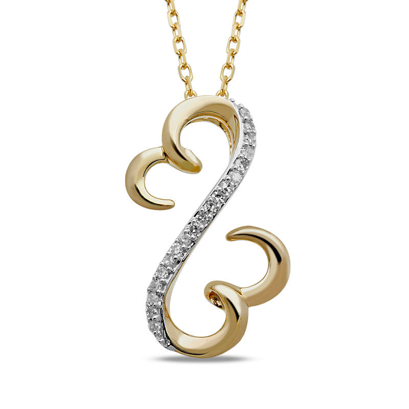 Open Hearts by Jane Seymour™ Diamond Accent Looping Pendant in 10K Gold|Peoples Jewellers