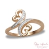 Open Hearts by Jane Seymour™ Diamond Accent Looping Ring in 10K Rose Gold