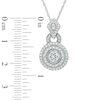 0.45 CT. T.W. Diamond Cluster Doorknocker Pendant in 10K White Gold