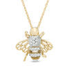 Thumbnail Image 0 of 0.09 CT. T.W. Diamond Bumblebee Pendant in 10K Gold